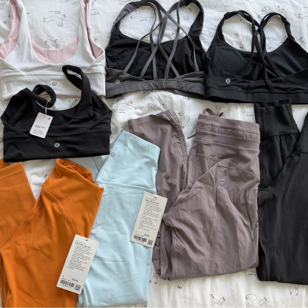 Lululemon Bundle – 8 Pieces (Bottoms + Bras)